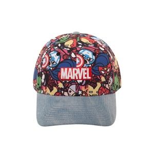 NWT! Marvel Kawaii Avengers Denim Baseball Hat w/Curved Bill-One Size Fits Most!